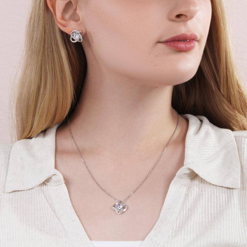 Malynn Brand Love Knot Earrings and Necklace